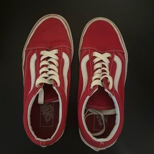 Red vans old skool